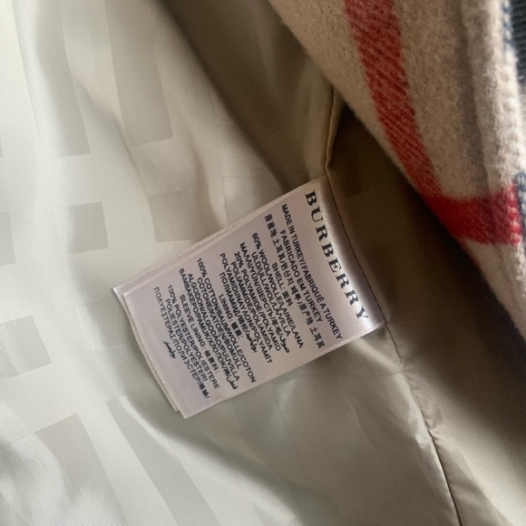 Burberry Check Wool Trench Coat Size XS - Picture 6 of 8
